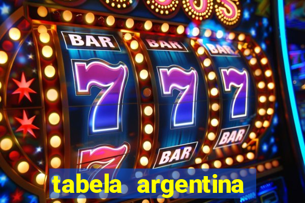 tabela argentina torneo betano